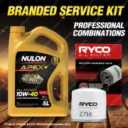 Ryco Oil Filter 5L APX10W40 Engine Oil Service Kit for Ford Capri Festiva Laser