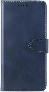LCEHTOGYE Cover for Motorola Edge+ 2023, PU Bracket Shell Back Case Bumper Protective Case for Motorola Edge+ 2023-QKXNPT - Blue