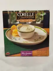 NOS Corelle Coordinates My Garden Chip And Dip Set Unopened Box