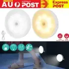 8 LED Motion Sensor Light PIR Cabinet-Stair 120° Night-Lamp USB Rechargeable