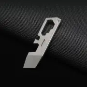 EDC Mini Titanium Alloy Keychain Pry Bar Crowbar Opener Ruler Wrench Multi Tools