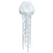 50-inch White Iridescent Jellyfish 3D Windsock #5260