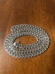 20 "MEN Stainless Steel 8mm Silver Miami Cuban Curb Chain Necklace *FAST SHIP*