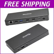 Compact USB C Docking Station for Dual 4K Displays, Ideal for Windows & ChromeOS