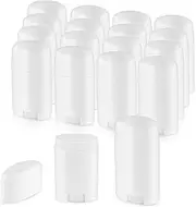 18 Pack 2.5oz Empty Deodorant Containers Top-Fill DIY Deodorant Tubes Refillable Plastic Cosmetic Containers For Deodorant Lip Balm Aromatherapy Etc.