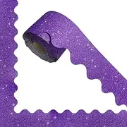 69Feet Bulletin Board Borders, Board Trims Shiny Decorative Border Trims Sparkle,Classroom Decor,Poster Board,Whiteboard,Wall Decoration,Party, Decoration with Classroom Border Panel(Deep Purple)