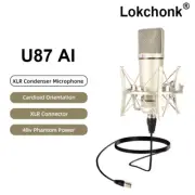 U87 AI XLR Condenser Microphone Professional Cardioid Studio Mic for Recording P