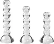 3-Piece Set of Crystal Candlestick,Crystal Candlestick Holder and