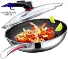 Kitchenware Cookwear Non Stick Wok Pan with Lid,(Pfa,Pfoa Free),Frying Wok Pan S