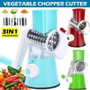 Kitchen Vegetable Food Manual Rotary Drum Grater Chopper Slicer Cutter Shredder