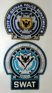 Gotham Police/SWAT 3"-4" Embroidered Patch Set of 2- Mailed from USA Daily