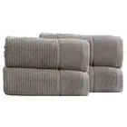 4PK Renee Taylor 650GSM Cambridge 80x160cm Bath Sheet Textured Towel Fossil