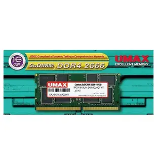 UMAX力晶 NB 16GB DDR4-2666 筆電用/終身保固/RAM記憶體/原價屋