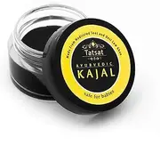 TATSAT - WELLNESS THROUGH AYURVEDA Baby Kajal With Pure Herbs, Medicated Soot And Desi Cow Ghee, Black, Matte Finish