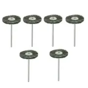 MINI MOUNTED BRISTLE WHEELS STIFF 1" DIA. PKG OF 6 JEWELRY FOREDOM DREMEL TOOLS