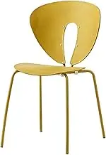 4 Pcs Dining Chairs Metal Frame Backrest Kitchen Chair Non-Slip Mat Living Room Chair for Kitchen Restaurant Bar Balcony
