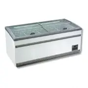 ZCD-E185S Supermarket Island Dual Temperature Freezer & Chiller with Glass Sliding Lids