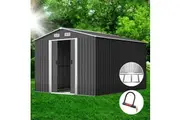 Giantz Garden Shed 2.6x3.9M w/Metal Base Sheds Outdoor Storage Workshop Tool Shelter Sliding Door