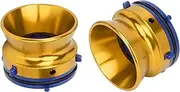1 Pair Nab Hub Adapters, 10in Opener Universal Loading Device for StuderReVox for Akai for Teac, Reel to Reel Tapes Recorders, Nab Reel Hub Adaptors (Gold)