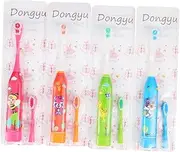 Outanaya Intelligent Toothbrush Set 4pcs Children Electric Toothbrushes Baby Toothbrush Deep Cleaning Tooth Cleaning Device