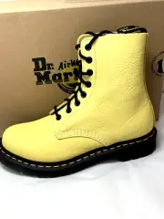 DR MARTENS 1460 PASCAL BOOTS UK 6 EU 39 LEMON YELLOW VIRGINIA LEATHER DOCS DM