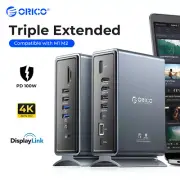 ORICO 15in1 USB C Docking Station Triple Display 4K HDMI-Adapter USB3.0