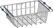 AIYoo Stainless Steel Dish Drying Rack, Expandable 11.8 to 16.1 Inch, Multipurpose Sink & Countertop Dish Rack, Dish Dryer Rack for Kitchen Counter