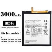 New Battery For Nokia 6 TA-1000 TA-1003 HE316 TA-1021 TA-1033 TA-1025 1039