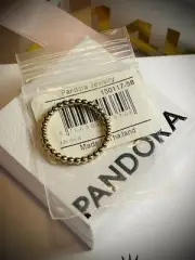 AUTHENTIC PANDORA 14K GOLD ETERNAL CLOUD RING RETIRED-NEW 150117 US 8.5/UK 58
