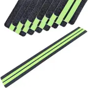 2 in X 24 in Anti-Slip/Glow-in-Dark Tape - Premium 15 Pre-Cut Strips, 80 Grit