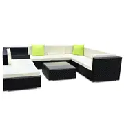 Gardeon 9PCS Outdoor Furniture Outdoor Sofa Set Wicker Lounge Setting Rattan Patio