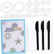 TEHAUX Interactive Educational Toys for Boys and Girls Pcs Puzzle Rotatable Drawing Toys Gears Wheels Geometric Drafting Tools Set Random