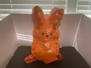 Peeps Plush Orange Iridescent bunny Backpack 15” NWT