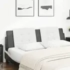 Stylish White and Black Faux Leather Headboard Cushion 180 cm Modern Design