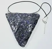 AMETHYST 2D PYRAMID ORGANITE NECKLACE CHEST PLATE CALMING ORGONE ENERGY AUS MADE