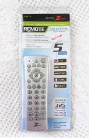 Zenith Universal Multi-Brand Remote #ZN501S, TV, VCR, DVD, CBL, SAT | NEW/SEALED
