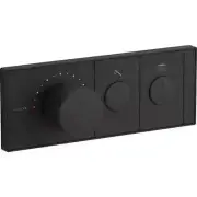 KOHLER Anthem 2-Outlet Thermostatic Valve Control Panel in Matte Black