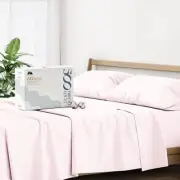 100% Cotton Bed Sheets Set - 500 Thread Count Cotton Sheets for Queen Blush