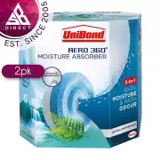 Unibond Aero 360 Moisture Anti-Odour Absorber Refill│Waterfall Freshness│2pk