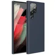 ZUSLAB Galaxy S22 Ultra Case 5G Nano Silicone Shockproof Gel Rubber Bumper Protective Cover for Samsung 2022 - Navy