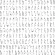 182pcs/7 Sets Letter Charms for Jewelry Making, Antique Silver Capital Alphabet A-Z Jewelry Set, Letter Charms for Bracelets, DIY Bracelet Necklace Pendants.