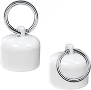 Hysgscwd 2Pcs Jewelry Container with Round Keychain, Mini Jewelry Storage Box, Portable Ring Holder, Small Travel Jewelry Case, Jewelry Organizer Container with Protective Sponge for Necklace, Earring