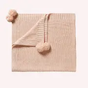 Organic Knitted Blanket - Fairy Floss by Wilson and Frenchy | the memo