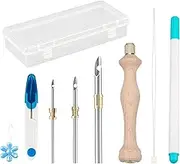 Punch Needle Kit for Beginners - Needle Punch Threader Kit,Embroidery Tool with Storage Box for Easter Crafting Children Beginners Adults