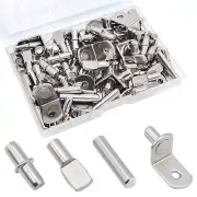 104Pcs Shelf Pins Kit4 Styles Nickel Plated Shelf Support PegsBookshelf Pegs f
