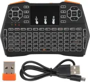 I8 Plus LED Backlight Keyboard,2.4GHz Mini Wireless Keyboard,Remote Black