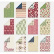 Stampin Up PRINT POETRY Designer Series Paper Stack 6 1/2" x 4 1/2" - 48 Sheets