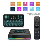 Android 11.0 X96-X4 32GB Dual WiFi+1000M Amlogic S905X4 8K AV1 Bluetooth TV Box