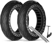 stio Solid Rubber Tire 10x2.5 inch for Segway Ninebot MAX G30 G30P G30LP/Hiboy S2 MAX,Dual Shock Absorption Honeycomb Explosion-Proof Front/Rear Tire 2PCS