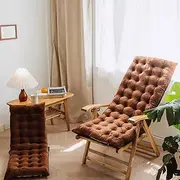 Deckchair Cushion Recliner Soft Back Cushion Rocking Chair Cushions Lounger Bench Cushion Garden Chair Cushion Long Cushion Multi Size Options for Garden Furniture(Brown,100 * 40 * 8cm)